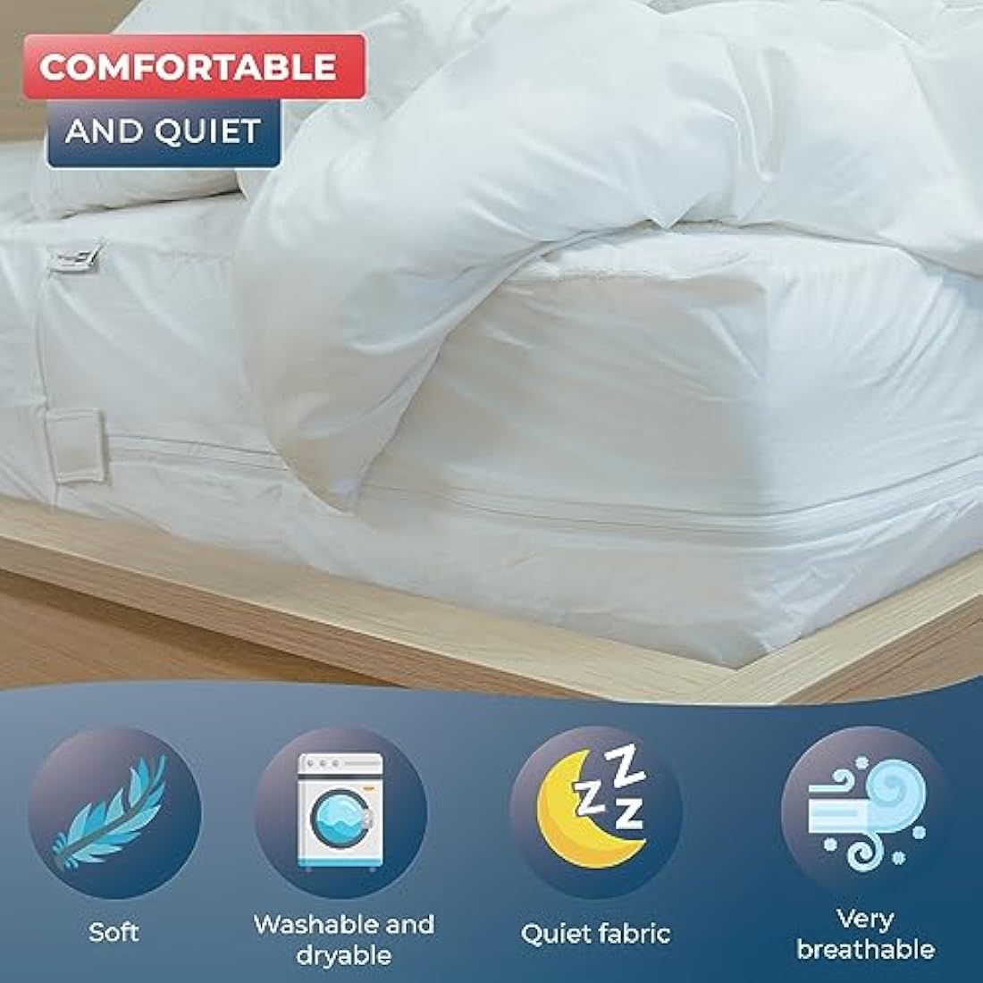 Wrappybag King Size Bed Bug Mattress Protector – Waterproof Cotton Cover