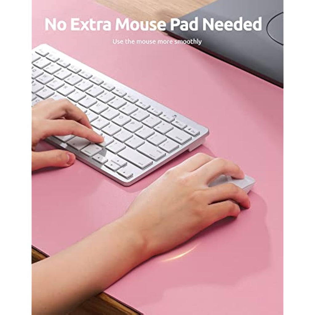 YSAGi Leather Desk Mat – Large Waterproof Non-Slip Mouse Pad, Pink