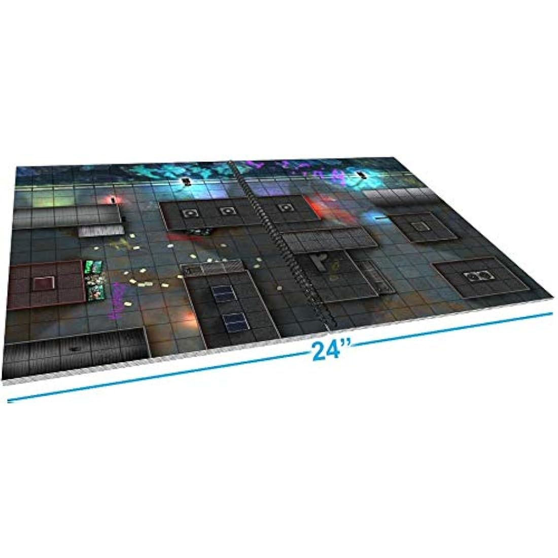 Cyberpunk Battle Mats: Loke Giant Book of 62 Wipe-Clean RPG Maps