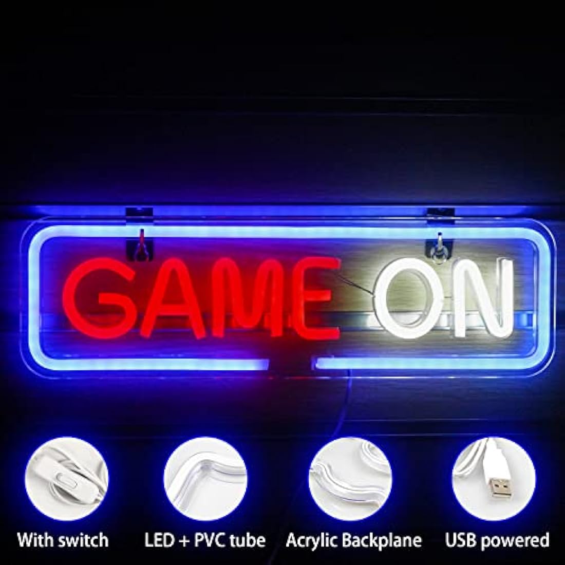 Game On Neon Sign – LED Gaming Wall Decor for Game Room
