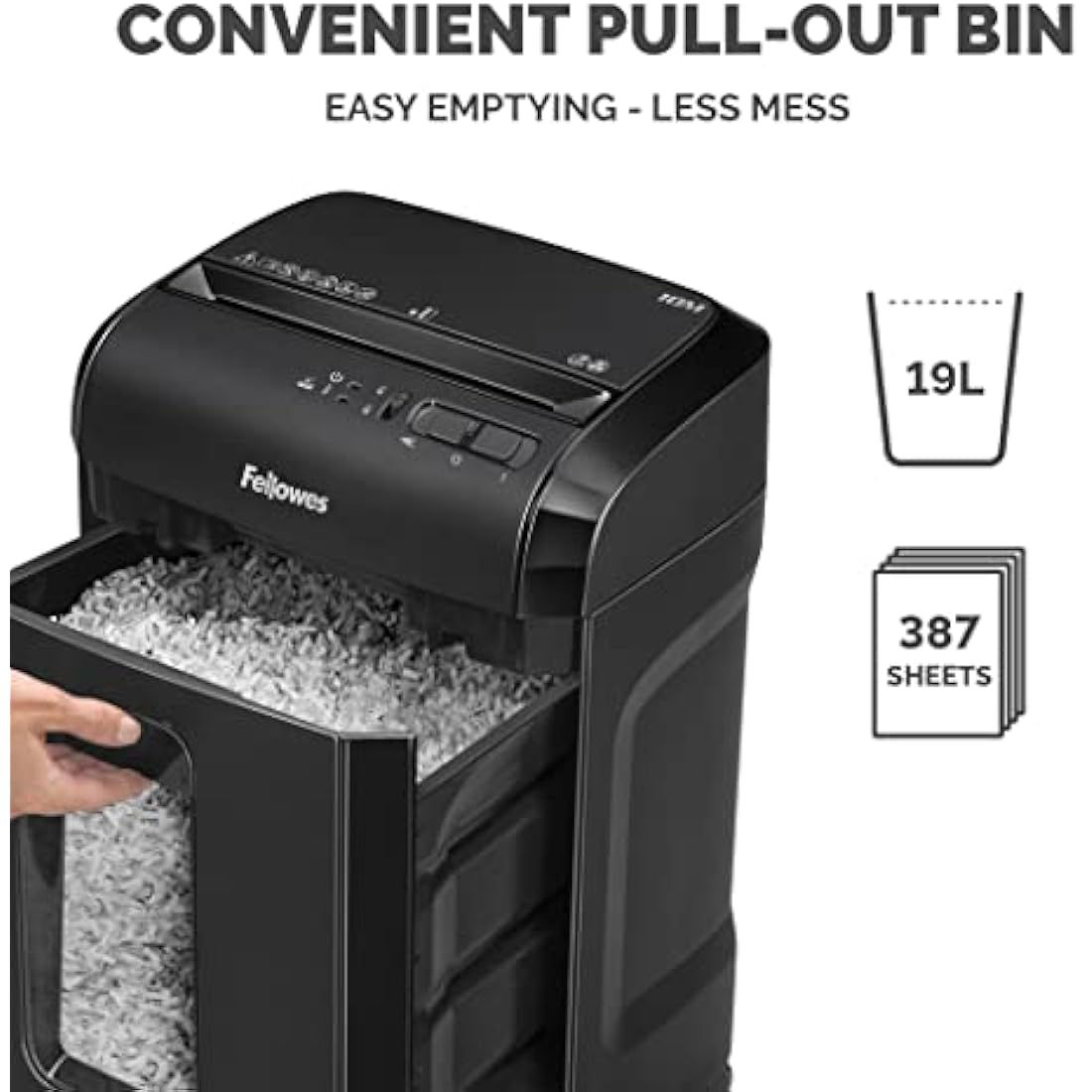 Fellowes Powershred 10M Micro-Cut Paper Shredder | 10 Sheet P-5 Security