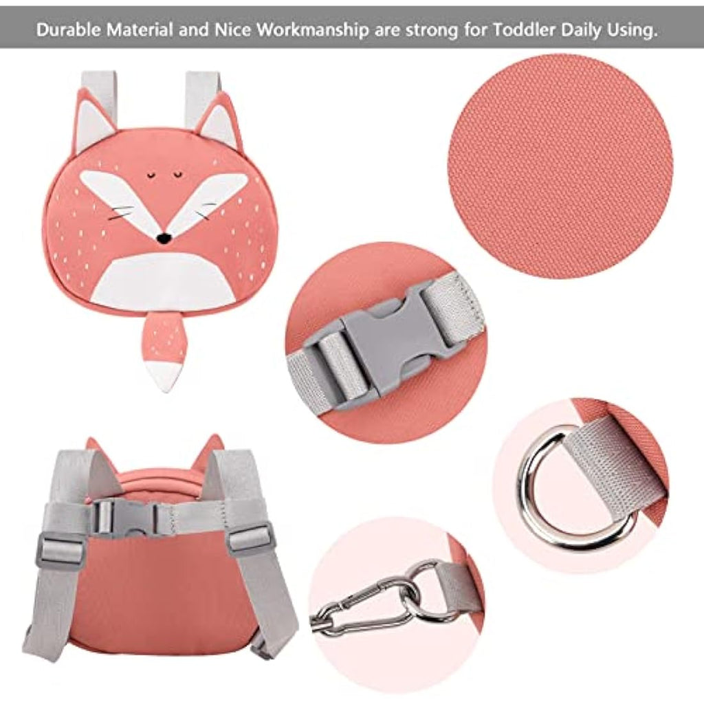 Bebamour Fox Toddler Backpack with Safety Leash and Reins – Orange