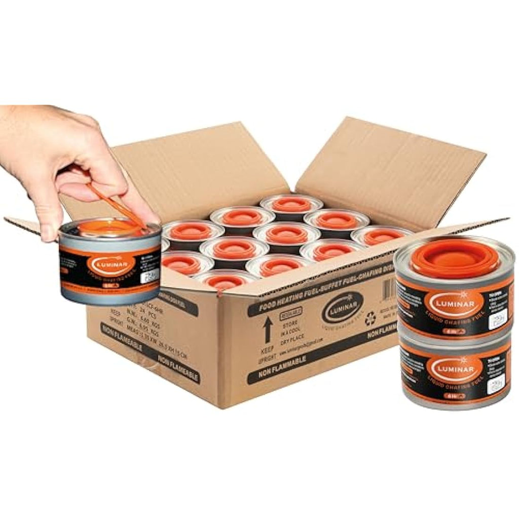 Luminar 6-Hour Resealable Wick Chafing Fuel Cans, 24-Pack | Jolof Store