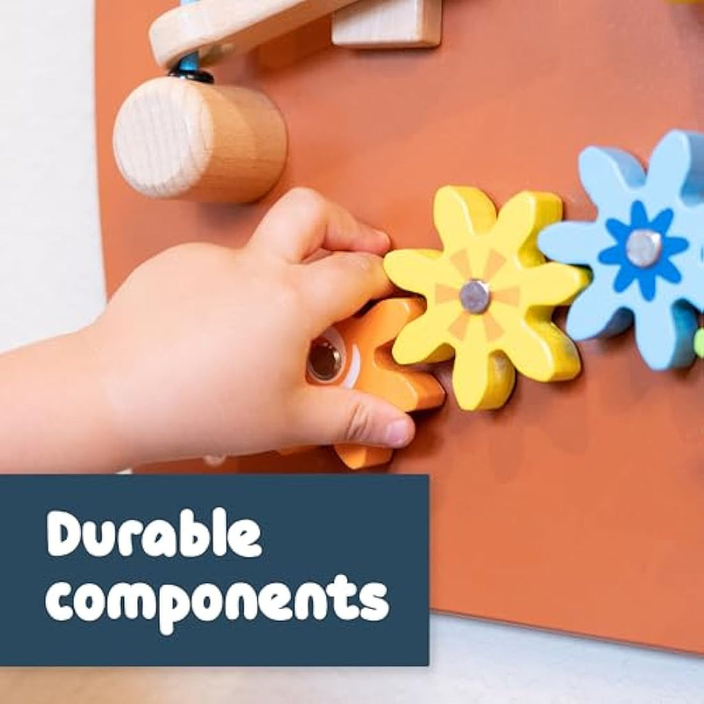 SPARK & WOW Horse Activity Wall Panel – Wooden Montessori Toddler Busy Board