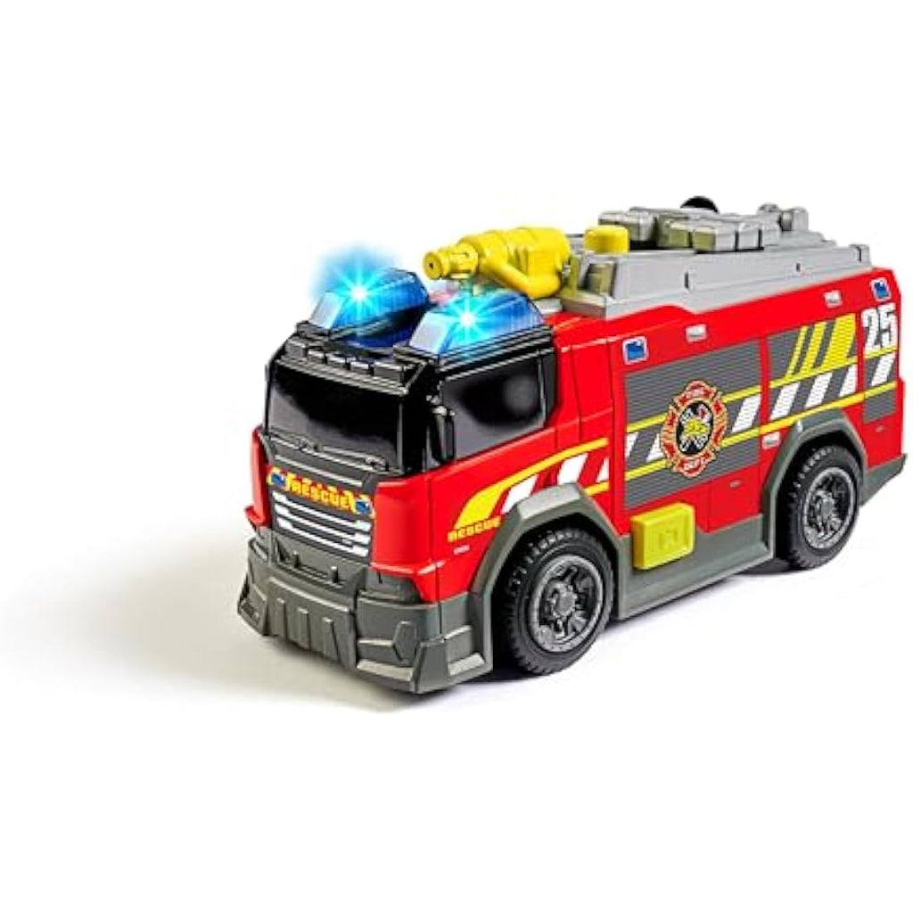 Majorette Fire Truck Toy – 15cm Land Rover with Water Spray & Siren