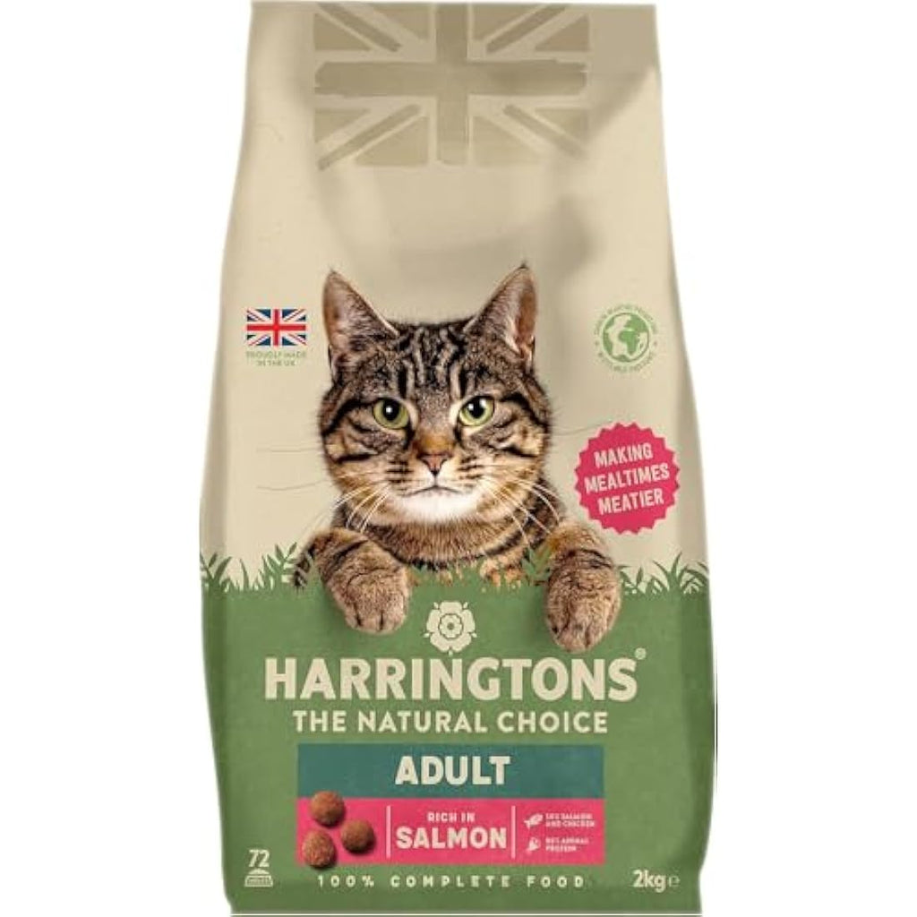 Harringtons Salmon Dry Adult Cat Food – Natural Ingredients – 4 x 2kg