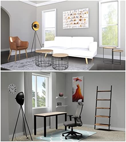 Osasy Retro Tripod Floor Lamp – Vintage Black & Gold Metal Studio Light
