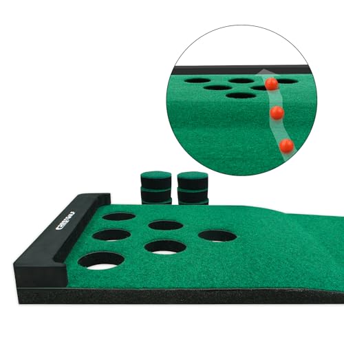 KOFULL Golf Putting Green - Indoor Outdoor Practice Mat with 2 Putters