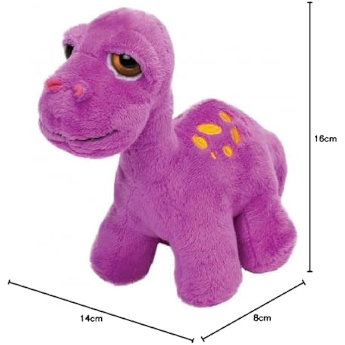 Suki Gifts Brontosaurus Dinosaur Plush - Purple Soft Toy, 16cm
