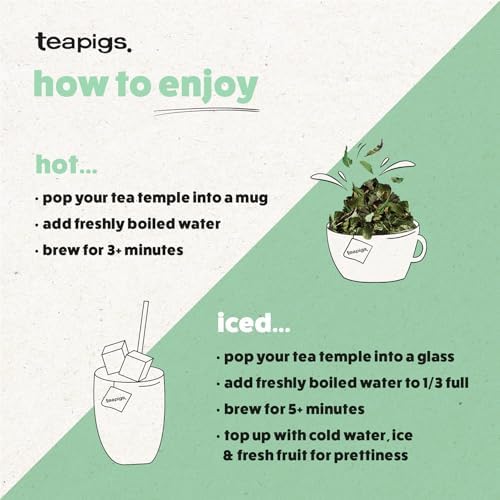 Teapigs Earl Grey Strong Black Tea – Whole Leaf Tea Bags (50 Count)