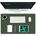 K KNODEL Leather Desk Mat | Office Mouse Pad & Writing Blotter, Dark Green