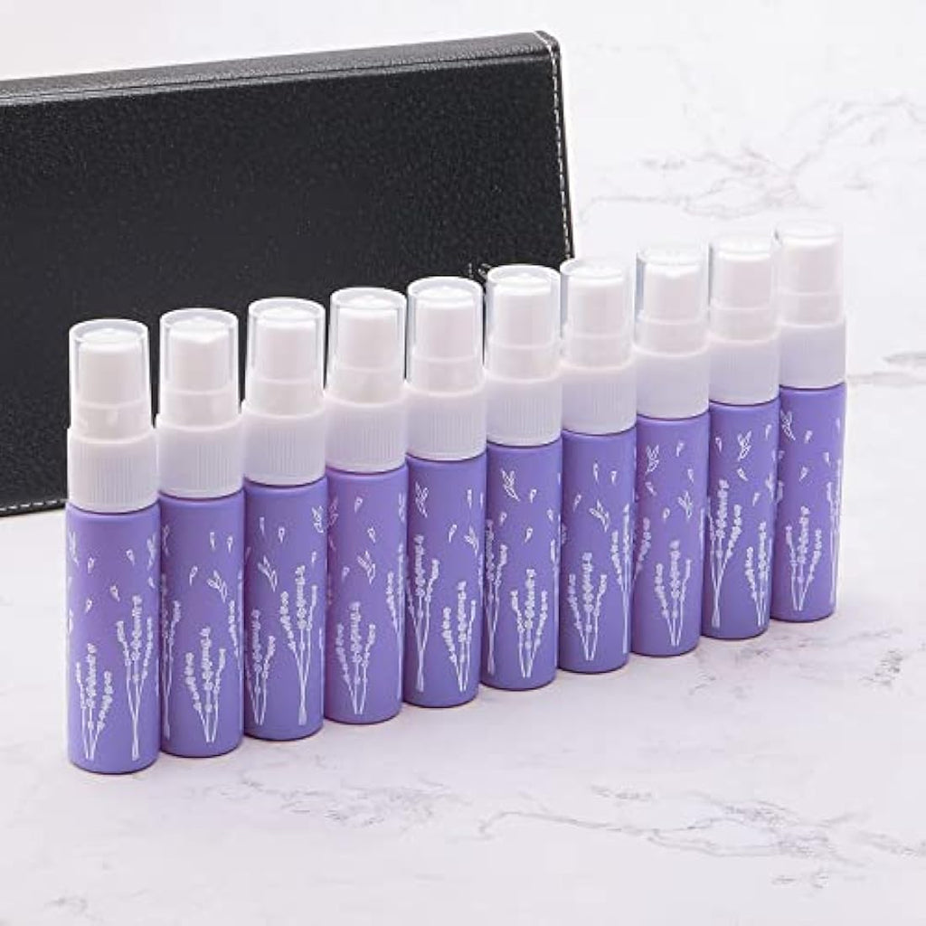 10ml Purple Glass Perfume Spray Bottles - 10 Pack Refillable