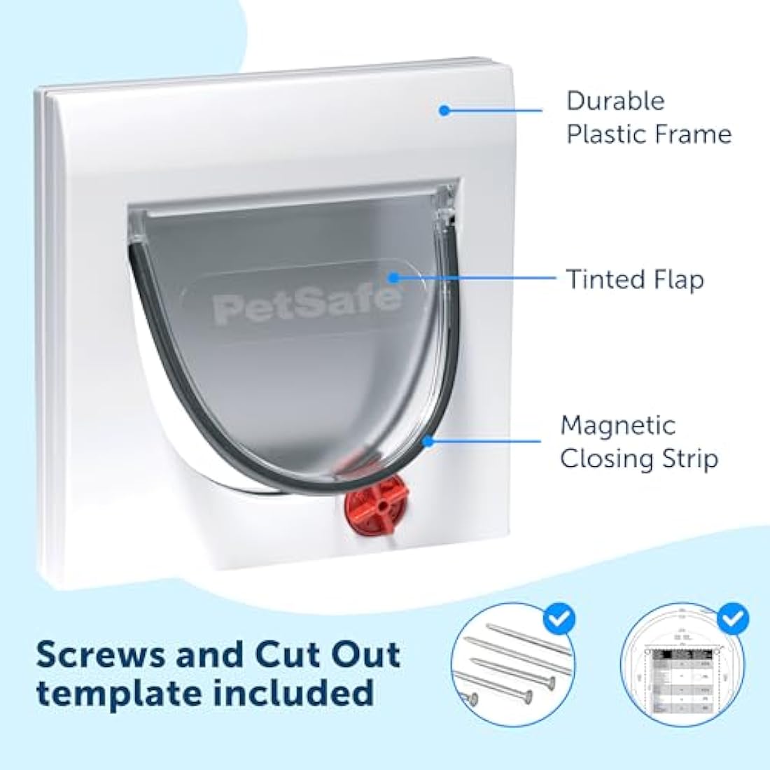 PetSafe Staywell Classic 4-Way Locking Cat Flap with Tunnel - White
