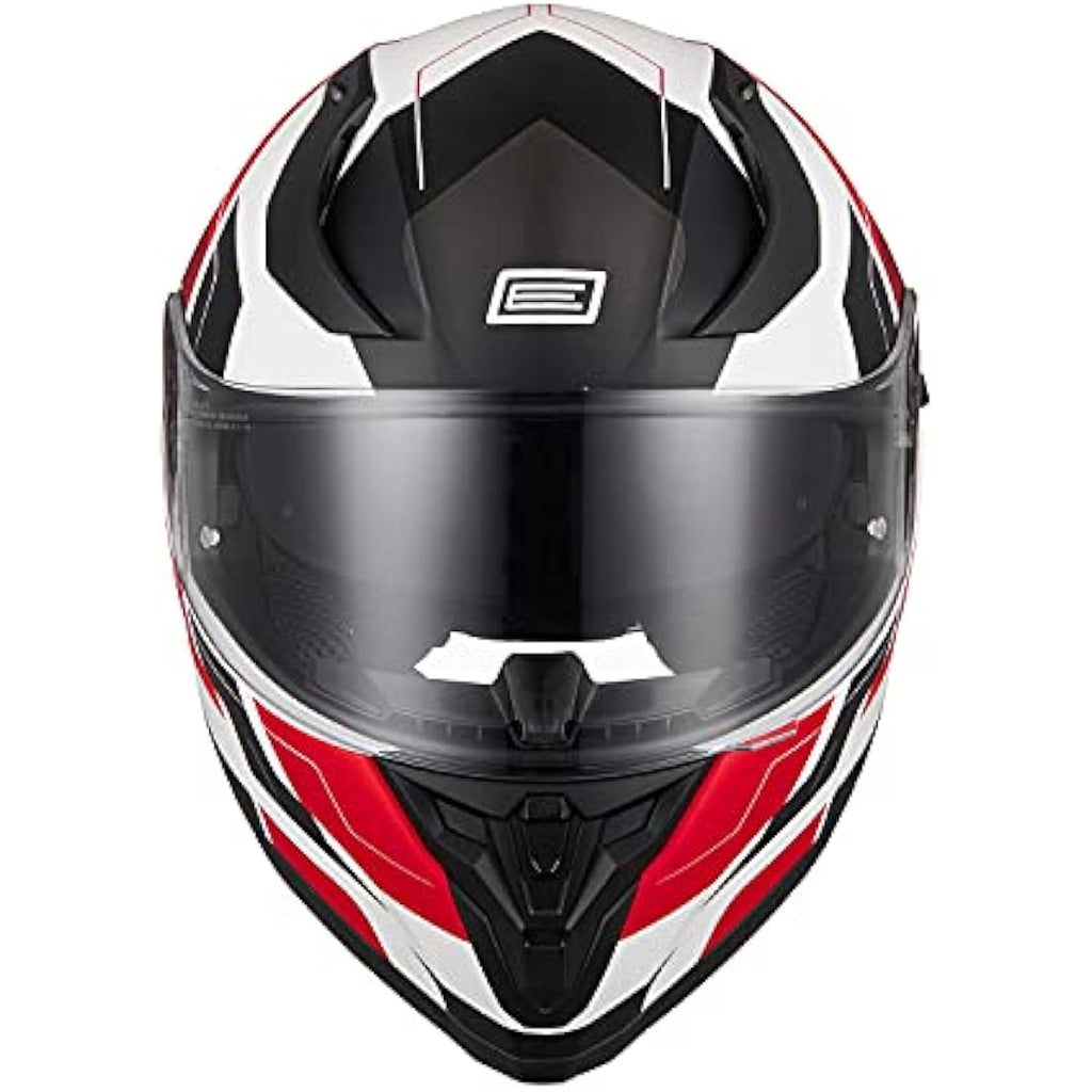 Origine Strada Full Face Motorcycle Helmet - Dual Visor - Red/White XL
