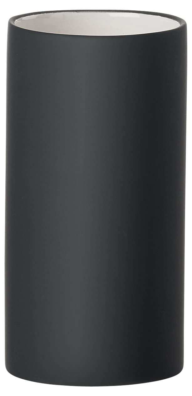 Zone Denmark Solo Ceramic Toothbrush Tumbler | Soft Touch Black Holder