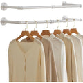 IBUYKE Industrial Wall Mounted Coat Rack – Heavy Duty Iron Rail, White