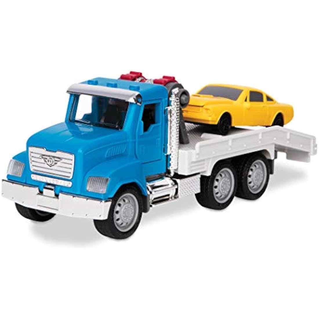 Driven by Battat 7-Inch Tow Truck Toy with Lights, Sounds & Ramp