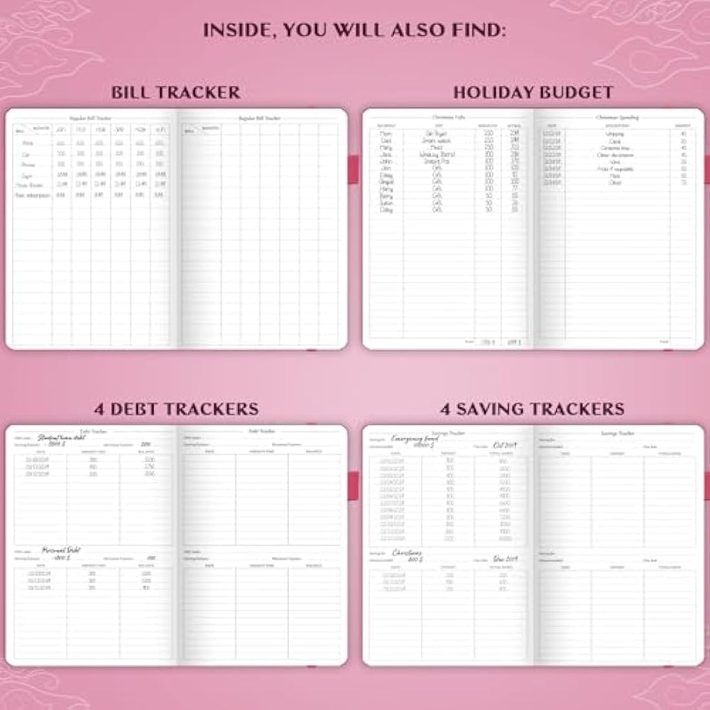 Legend Budget Planner – Vegan Leather Financial Organizer, Hot Pink