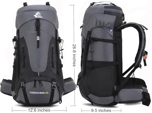 60L Hiking Backpack – Waterproof Lightweight Travel Daypack