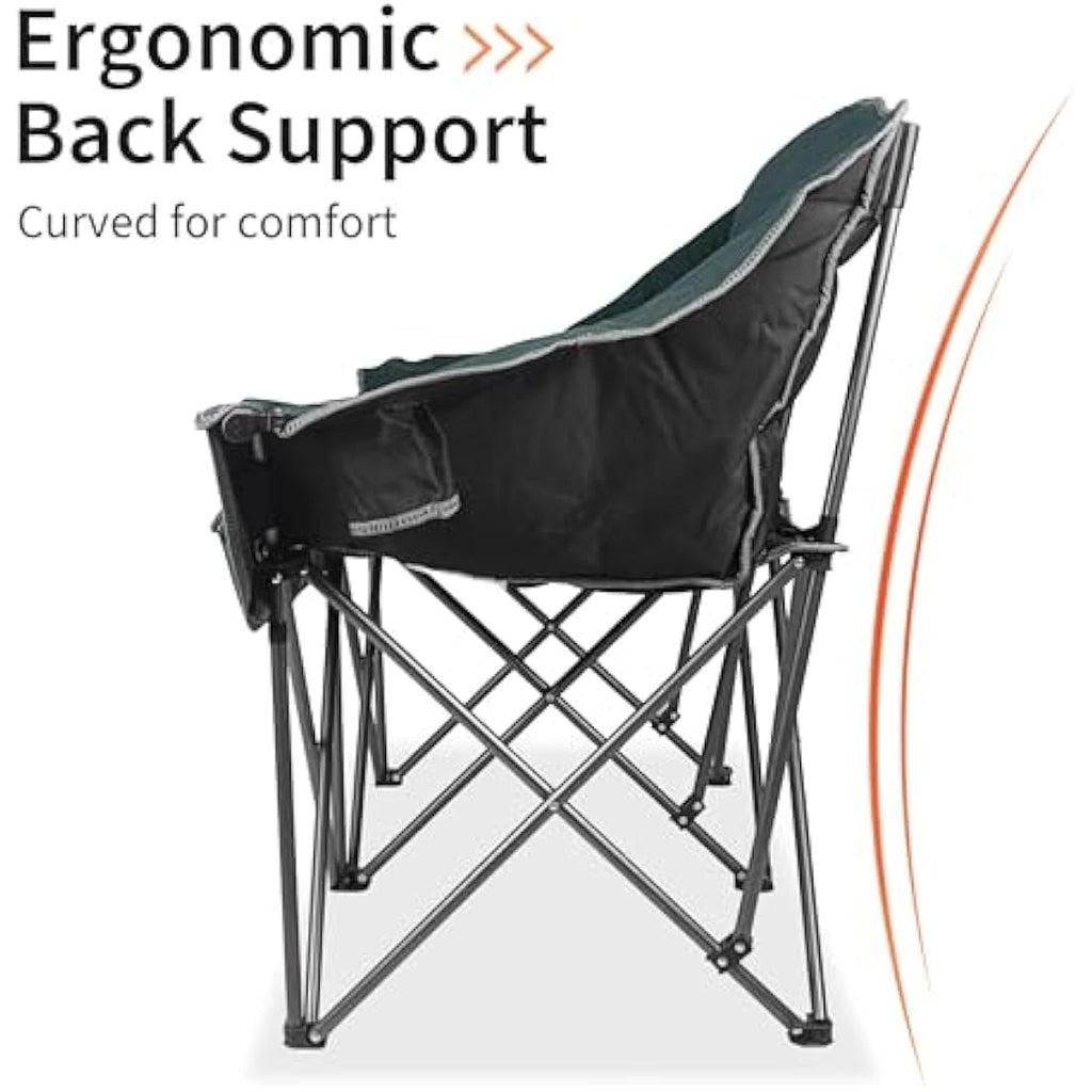 LANMOUNTAIN Double Camping Chair – Heavy Duty Padded Folding Loveseat