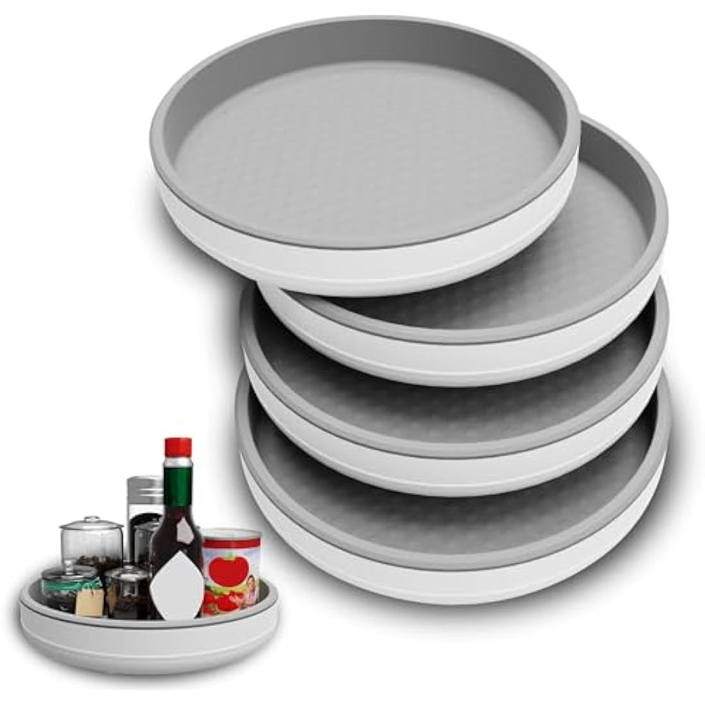 Jolof Store 4-Pack 10-Inch Non-Skid Lazy Susan Rotating Pantry Organizers