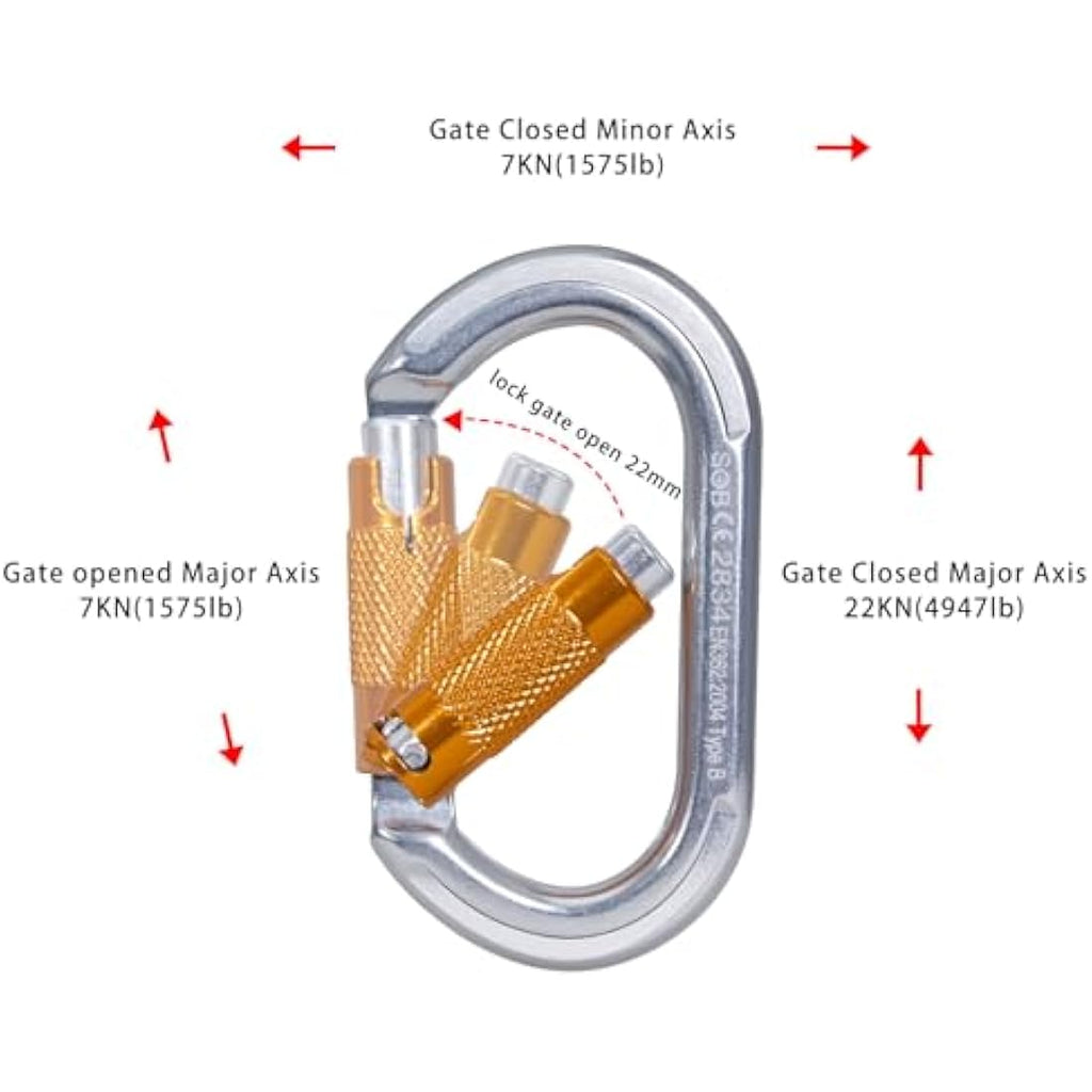 Jolof Store Auto Locking Climbing Carabiner | 22KN Aircraft Aluminum