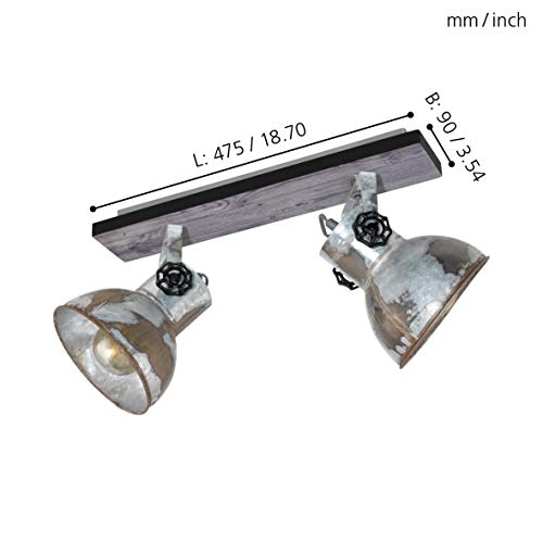 Eglo Romagnese 5-Bulb LED Pendant Light | Nickel & Amber Steel Spotlight