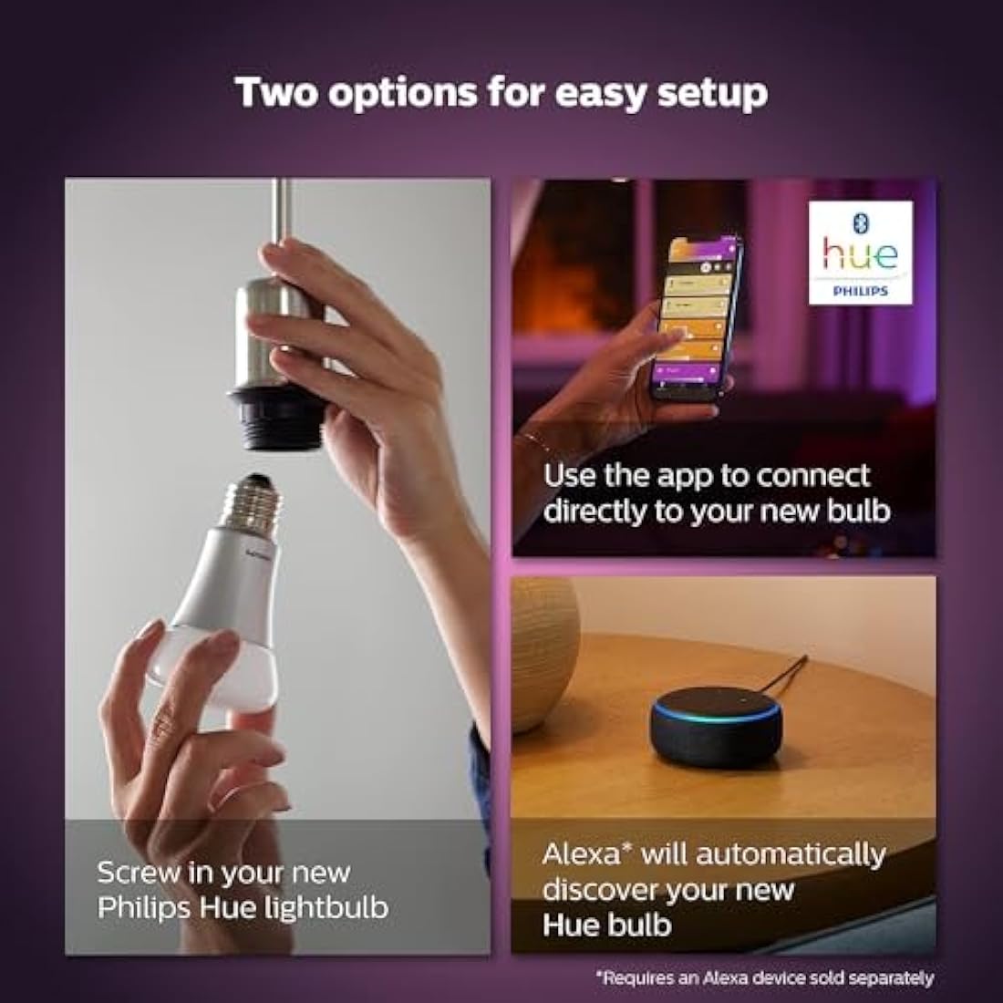 Philips Hue White & Colour Ambiance GU10 Smart LED Bulbs - 2 Pack