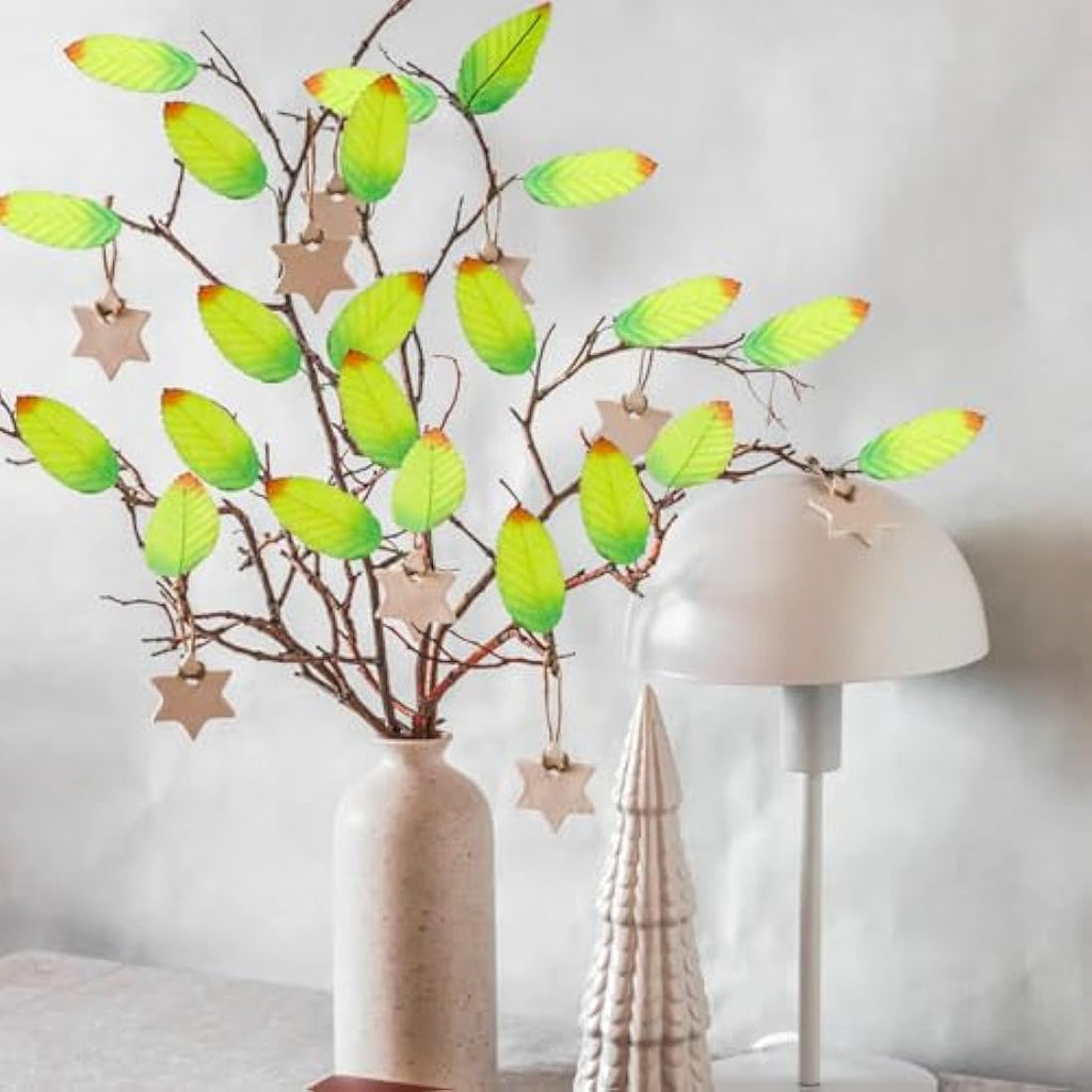 200Pcs Artificial Rose Leaves – Faux Silk Greenery for DIY Crafts