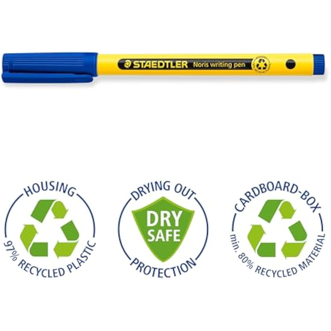 Staedtler Noris Handwriting Pens - Blue Ink Bulk Tub of 50 Pens