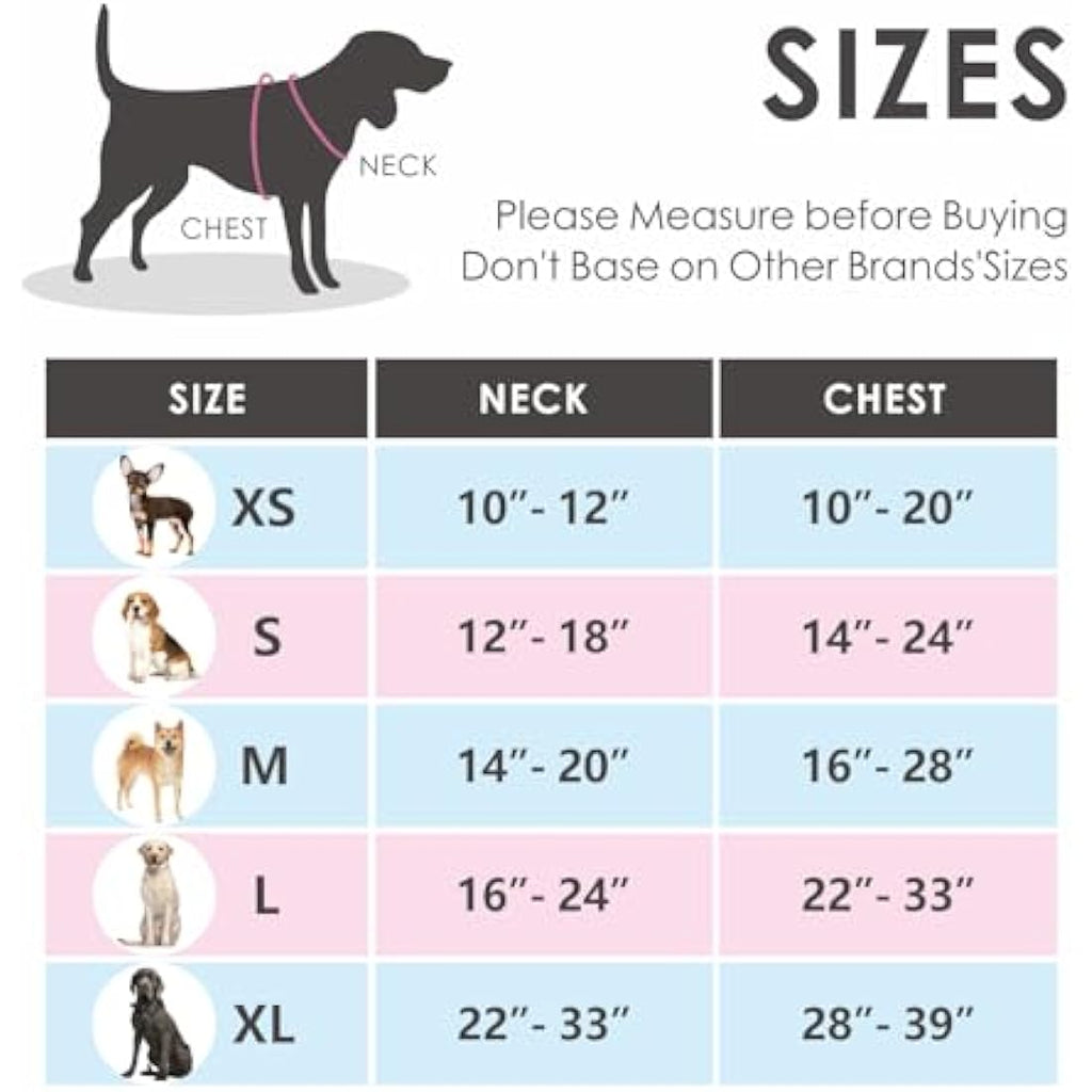 PHOEPET No Pull Dog Harness | Reflective Adjustable Training Vest - Pink