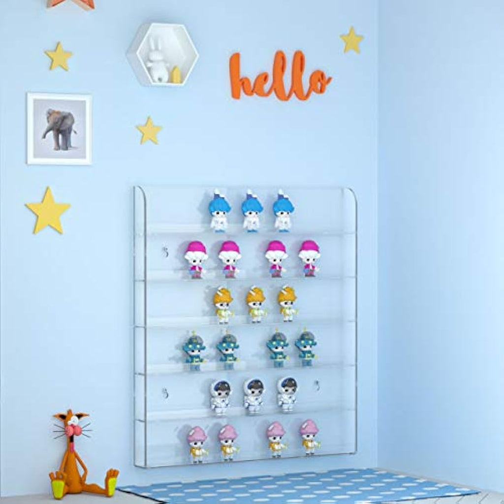 HIIMIEI 6-Tier Acrylic Wall Mounted Nail Polish Rack & Display Organizer