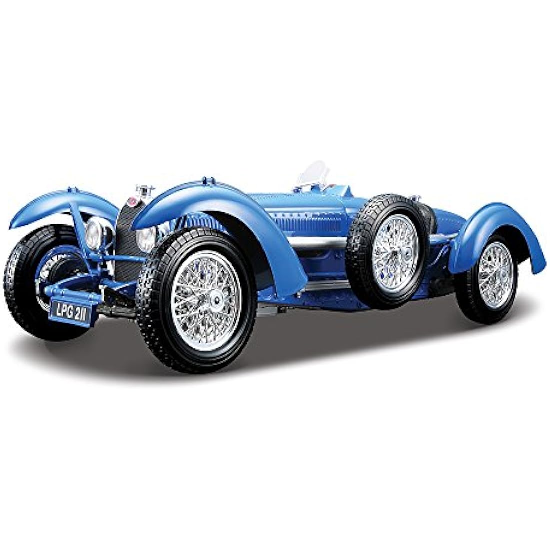 Bugatti Type 59 Vintage Diecast Model Car – Blue – 1:18 Scale