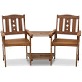 Furinno Hardwood Jack & Jill Outdoor Chair Set with Table - Natural