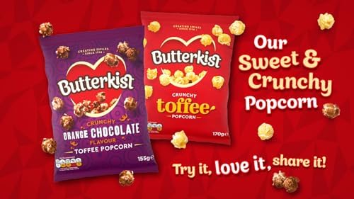 Butterkist Crunchy Toffee Popcorn – 12 x 6x20g Multipack Case