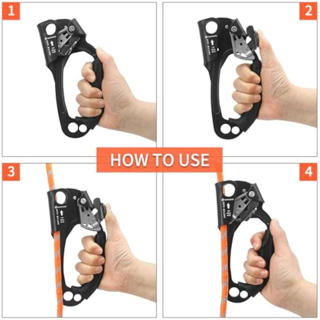 NewDoar Hand Ascender – UIAA Certified Rock Climbing Rope Clamp 8-13mm