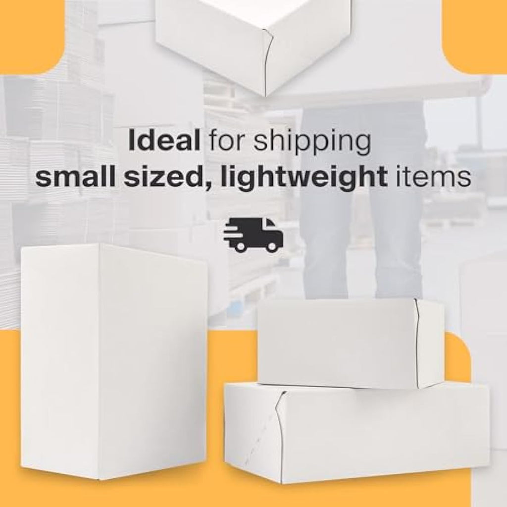 Jolof Store White Corrugated Cardboard Mailing Boxes - 30x20x10cm (9 Pack)