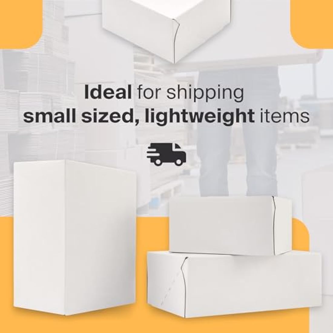 Jolof Store White Corrugated Cardboard Mailing Boxes – 10 Pack