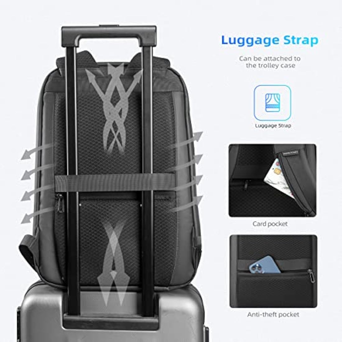 Mark Ryden Slim Hard Shell Laptop Backpack | 17.3 Inch Waterproof Business Bag