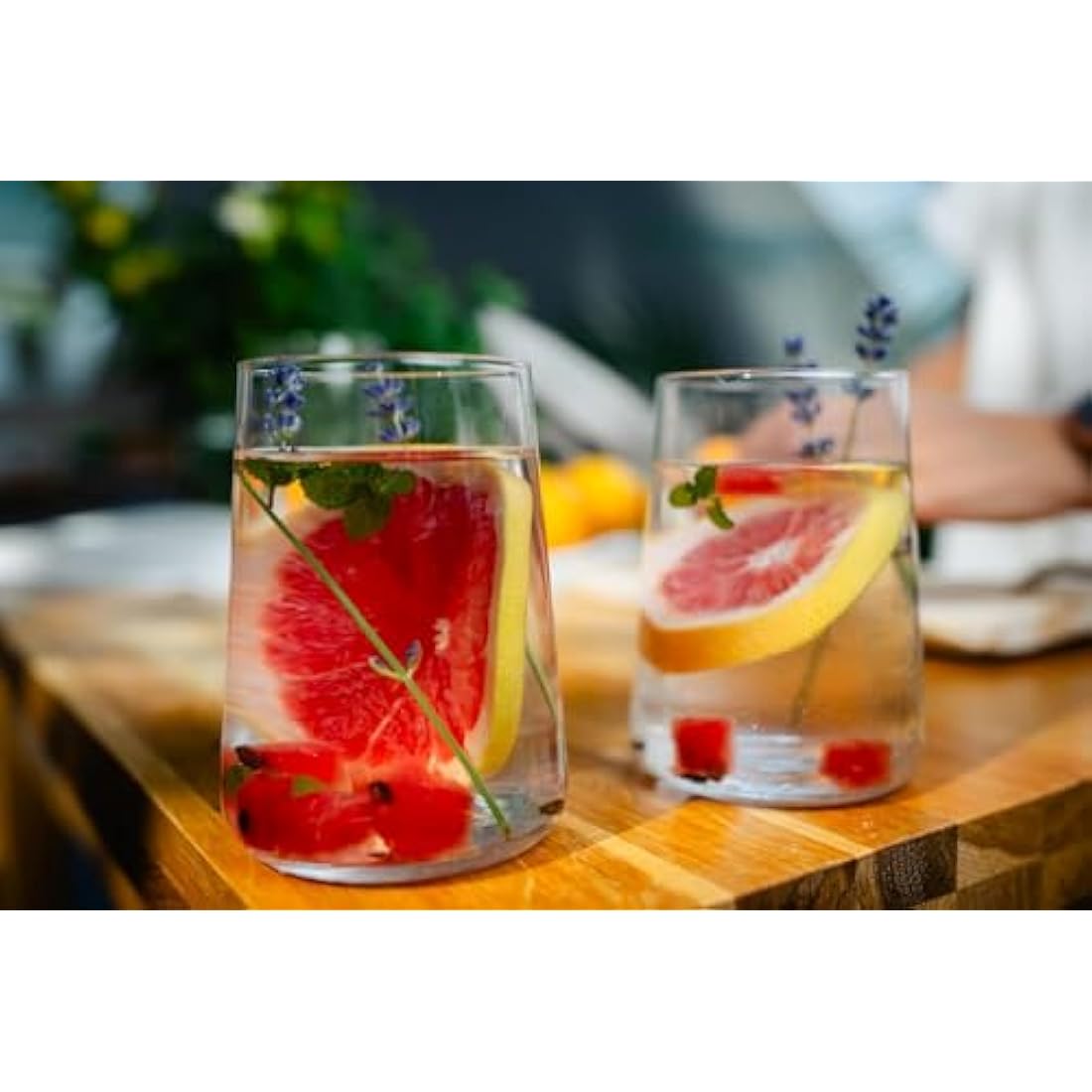 Krosno Infinity Water Glasses | 490ml Lead-Free Crystal Tumblers | Set of 6