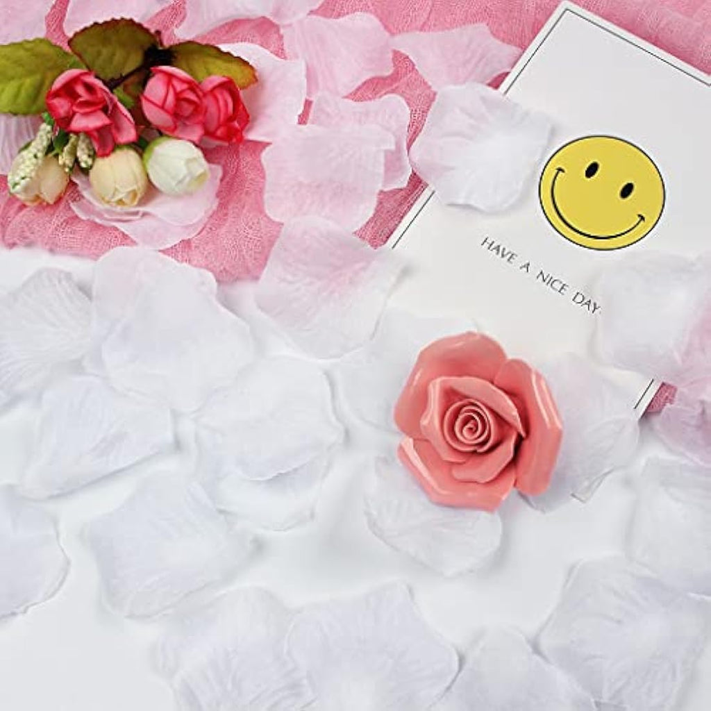 2000pcs Artificial White Rose Petals for Wedding Decor