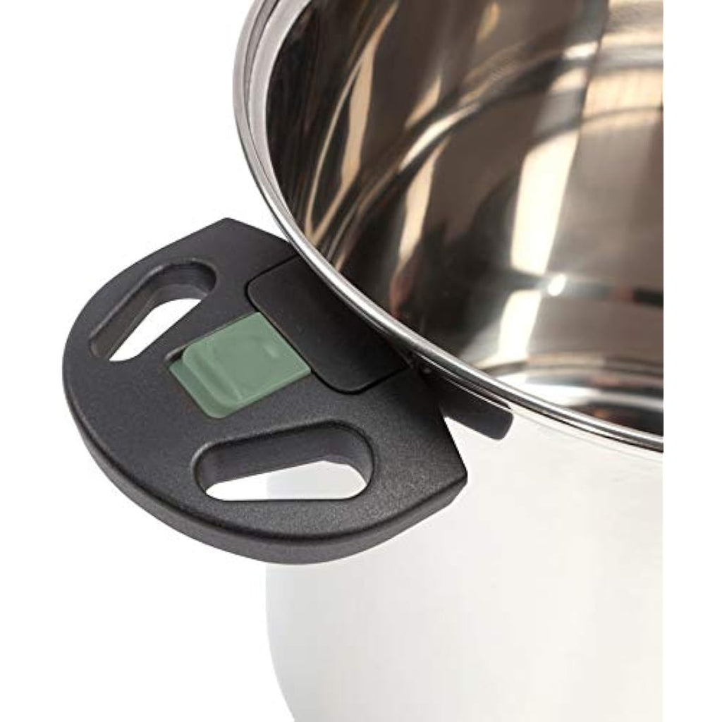 Bo-Camp Elegance Compact 3 Cookware Set – Stackable Stainless Steel