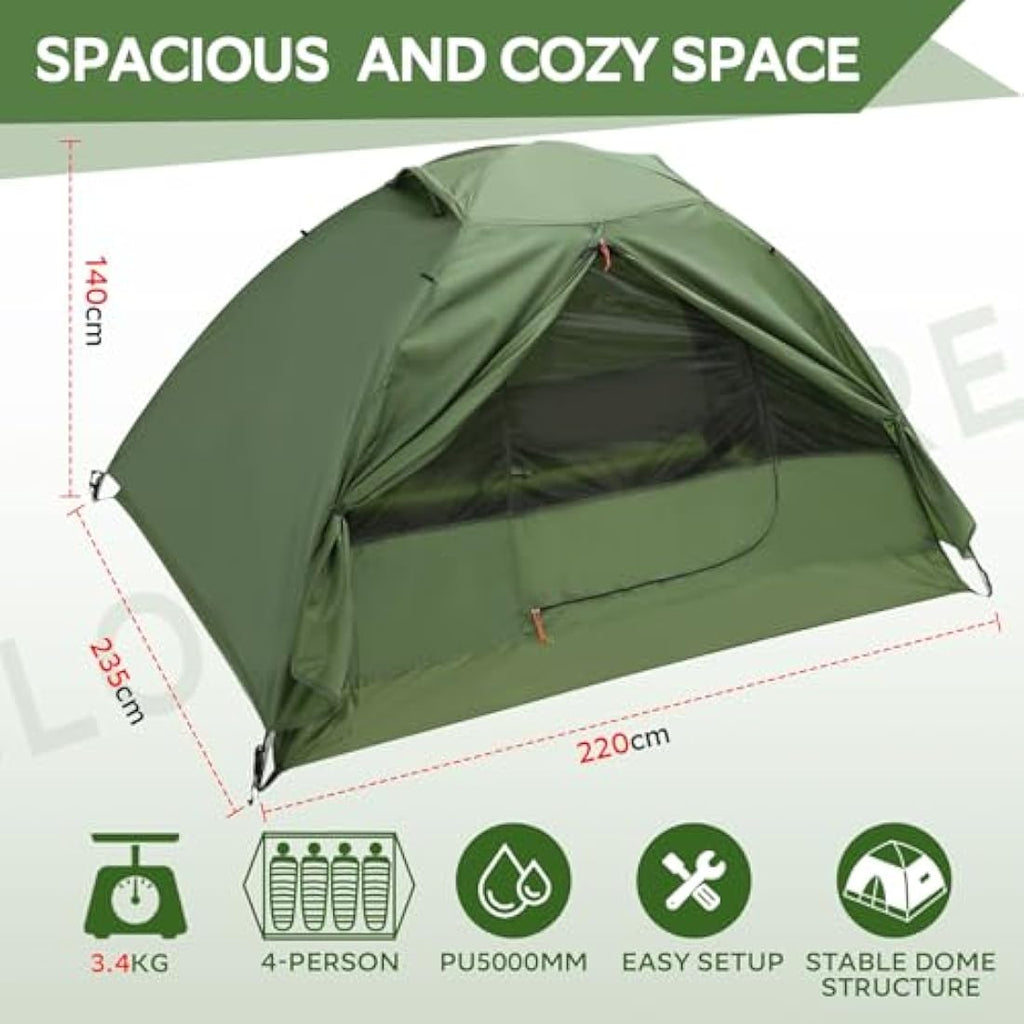 Clostnature 1 Person Backpacking Tent – Waterproof Lightweight 3 Season
