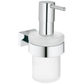 GROHE Essentials Cube Soap Dispenser – Wall Mounted Chrome & Glass