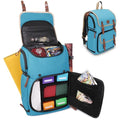 ENHANCE Trading Card Backpack – TCG Deck Box & Playmat Storage (Blue)
