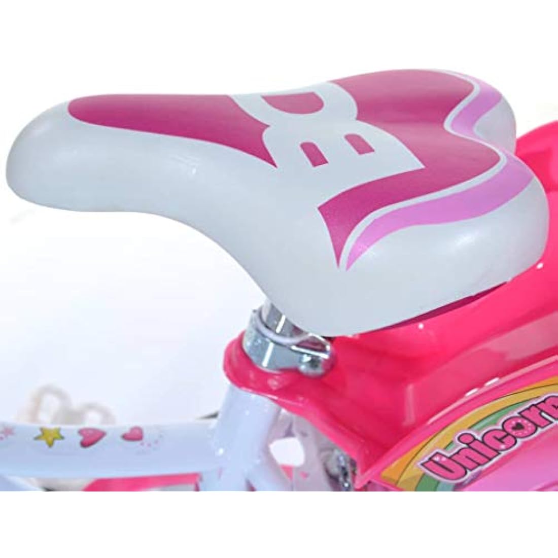Dino Bikes Unicorn 14 Inch Kids Bicycle with Training Wheels - Pink