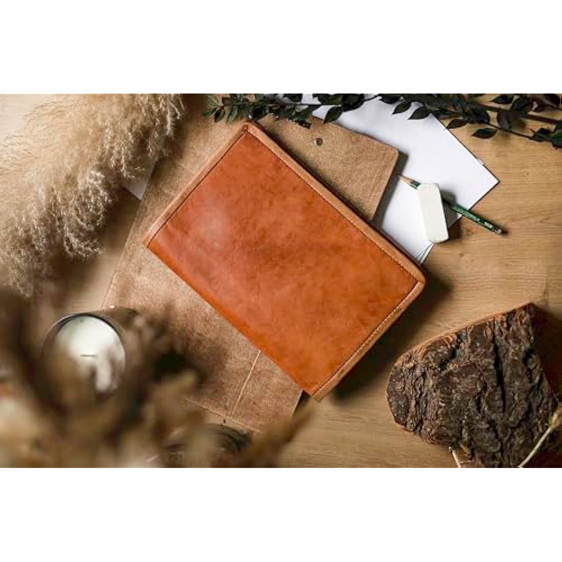 Gusti Leder Nature Becky A5 Leather Portfolio – Handmade Goatskin Cover