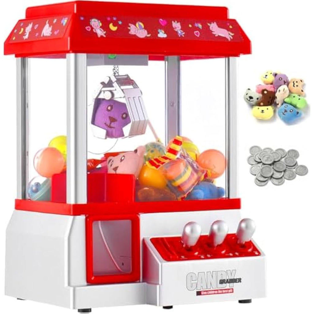 Mini Claw Machine Arcade Game – Candy Grabber with 10 Plush Toys
