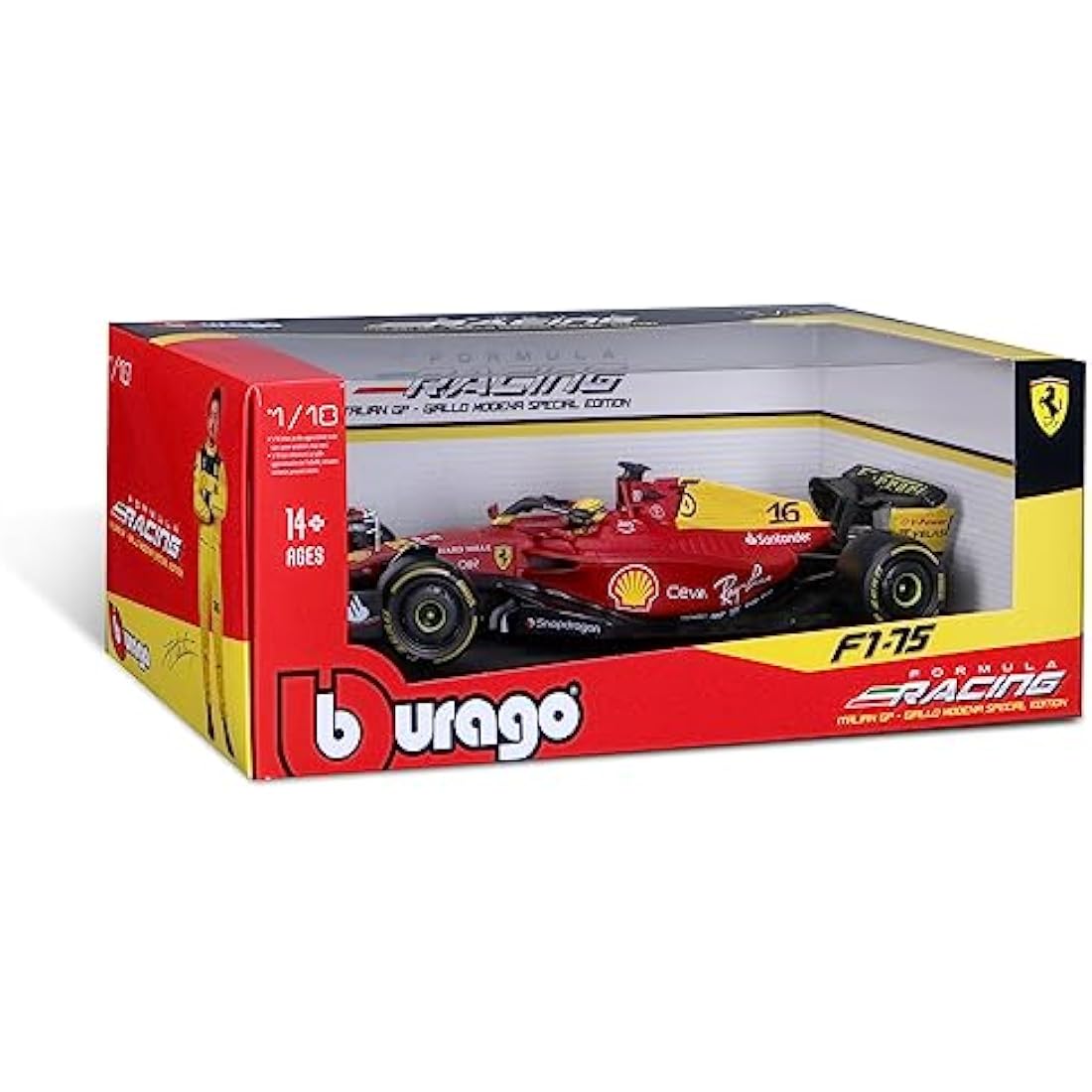 Bburago Ferrari F1-75 Italy Monza GP 2022 Diecast Model - 1/18 Scale