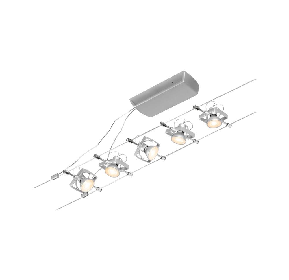 Paulmann CorDuo Wire Cable Lighting Set – Matt Chrome 5-Spotlight System